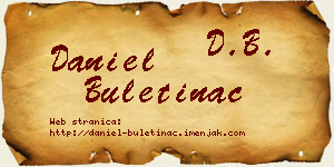 Daniel Buletinac vizit kartica